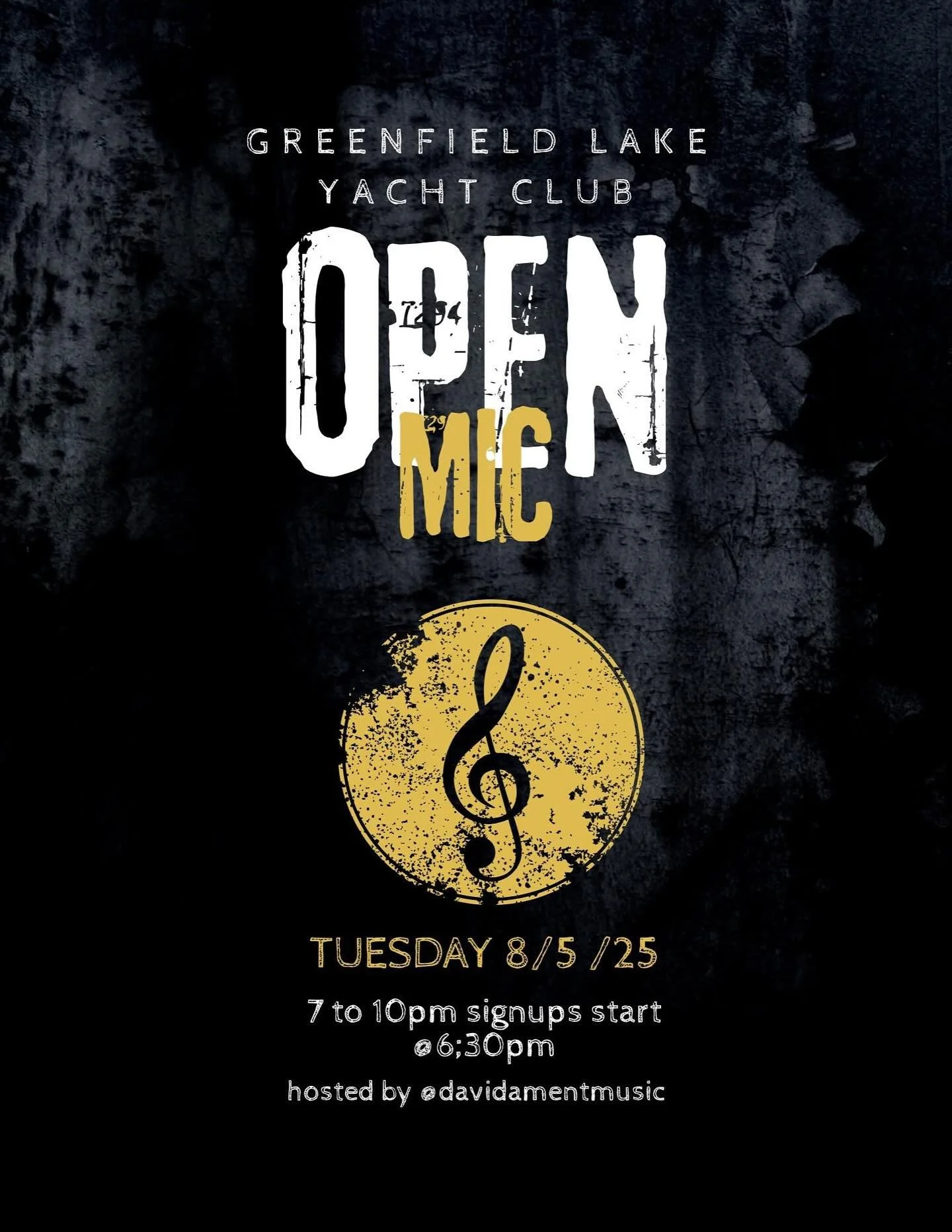 TONIGHT

Open Mic Night w/ @davidamentmusic 

📝 6:30pm
🎙️ 7pm-10pm

All musical acts welcome!

🐊🛶🐊