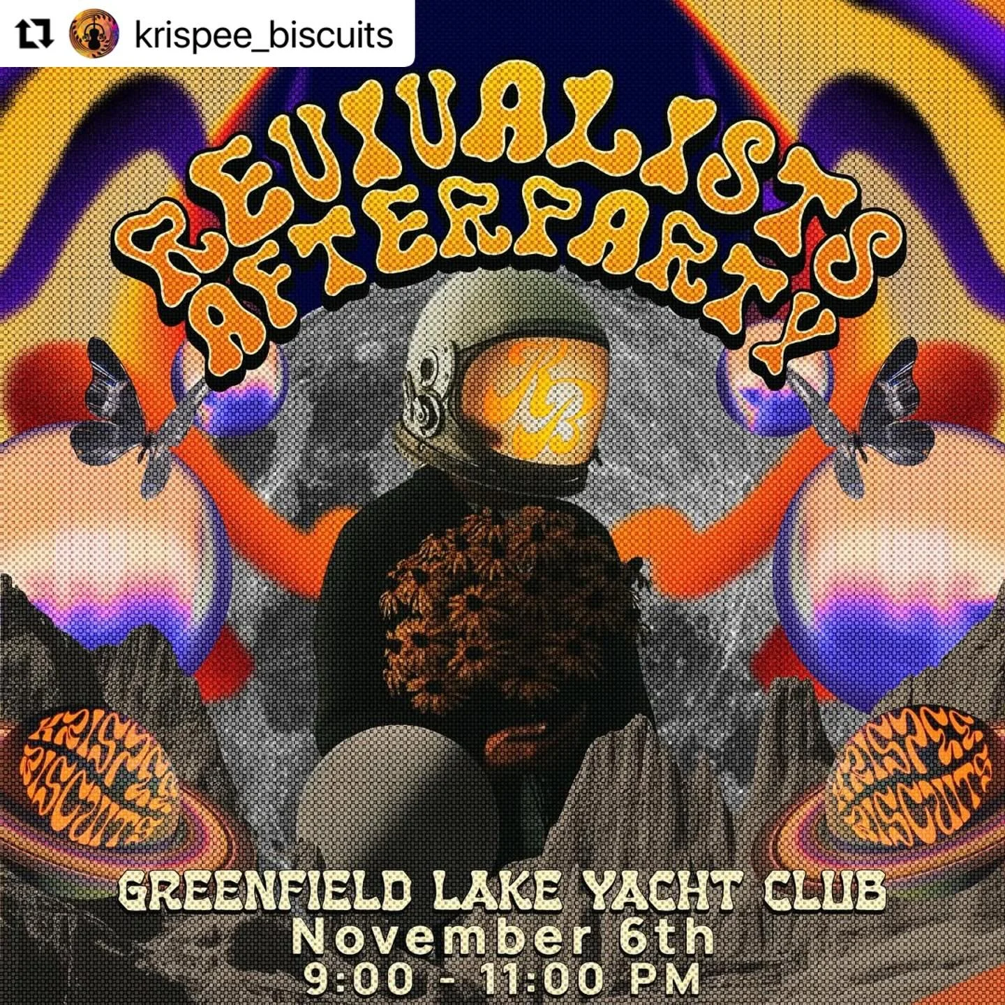 TONIGHT

Join us after the @therevivalists show @greenfieldlakeamp for an afterparty w/ @krispee_biscuits 

9pm-11pm. No Cover.

🐊🛶🐊