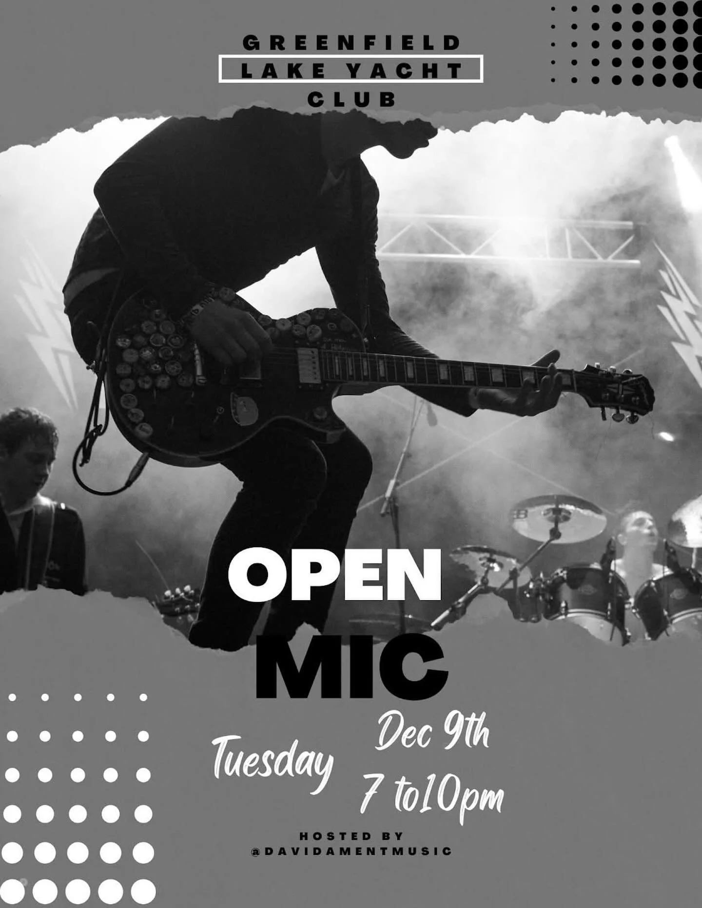 TONIGHT

Open Mic Night w/ host @davidamentmusic 

📝 6:30pm
🎙️ 7pm-10pm

All musical acts welcome!