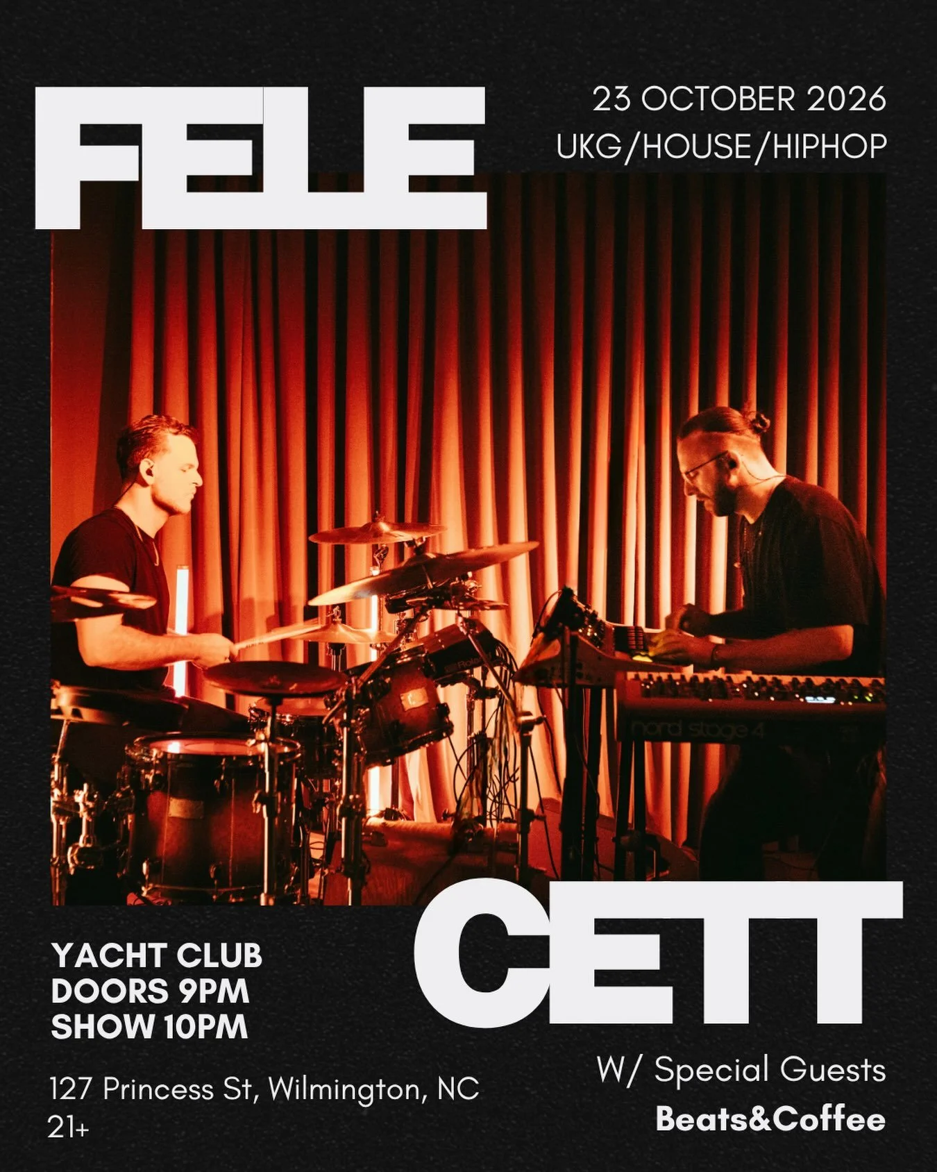 JUST ANNOUNCED 

Friday 10/23 w/ @fele.cett &amp; @beatsandcoffee 

TICKETS ON SALE NOW: https://kindtix.com/tix/event/fele-cett-2026-10-23-59