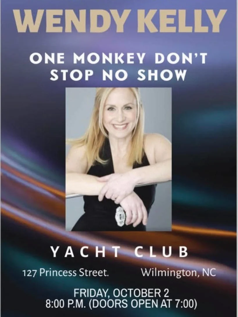 TONIGHT 

🎟️ SOLD OUT 🎟️

@wendykellysings &ldquo;One Monkey Don&rsquo;t Stop No Show&rdquo;

Singer. Storyteller. Troublemaker in heels. Wendy Kelly has been captivating audiences since childhood. The daughter of an opera singer, she practically b