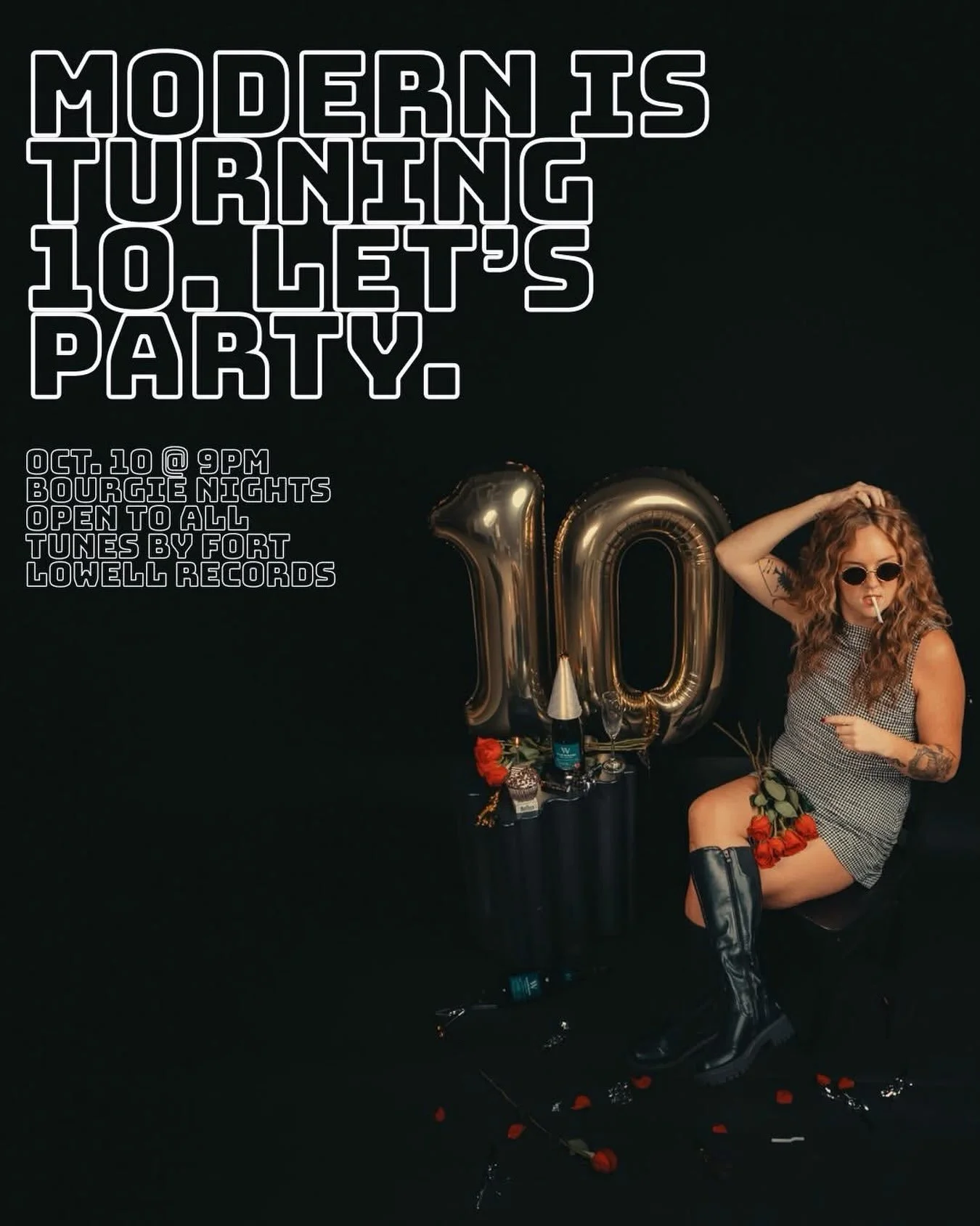 🪩 TONIGHT 🪩

Modern is turning 10. Let&rsquo;s party!

10 years with the love of my life. This shop has changed my world, my trajectory and my heart in ways I could have never anticipated. The people I&rsquo;ve met. The music, laughs, and stories w