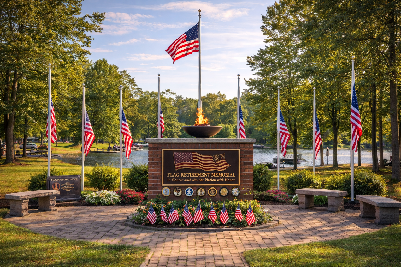 Image of Flag Retirement Memorial in Manahawkin