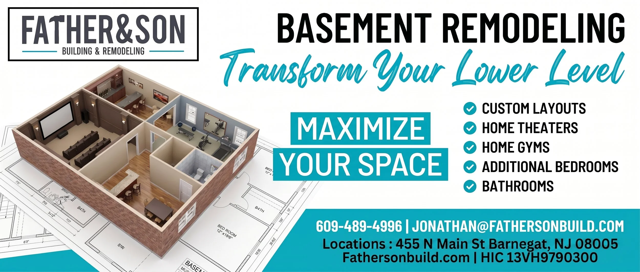 a 3D model of a basement that we're going to remodel