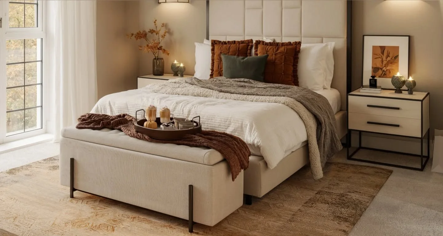 Cosy season is coming&hellip;

As the first week of autumn comes to a close, we are embracing the change of season with an earthy colour palette and sumptuous textures in this CGI snapshot

In the picture this weekend: 

pumpkin spice latte | favouri