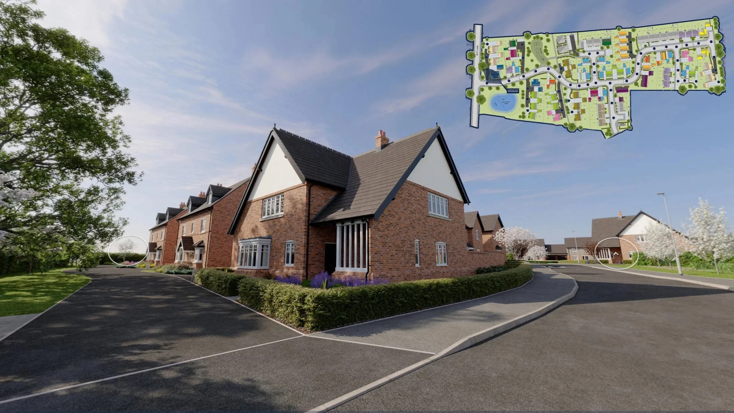 Screen Capture of 360 CGI Interactive Street View Tour showing The Lodge at Kneeton Grove for Peveril Homes