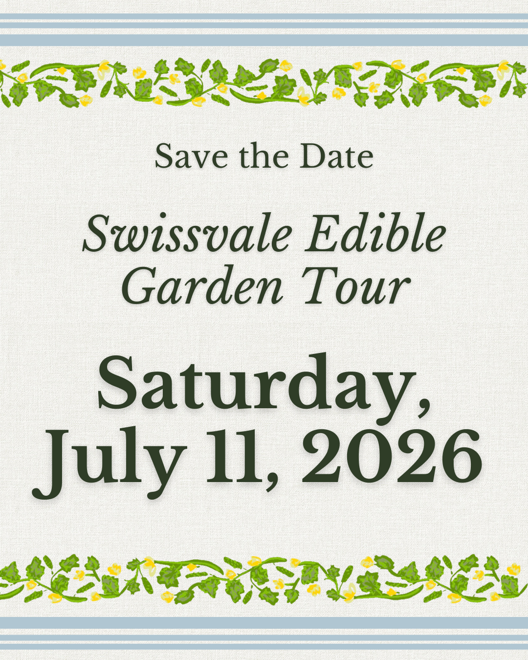 Swissvale Edible Garden Tour 2026