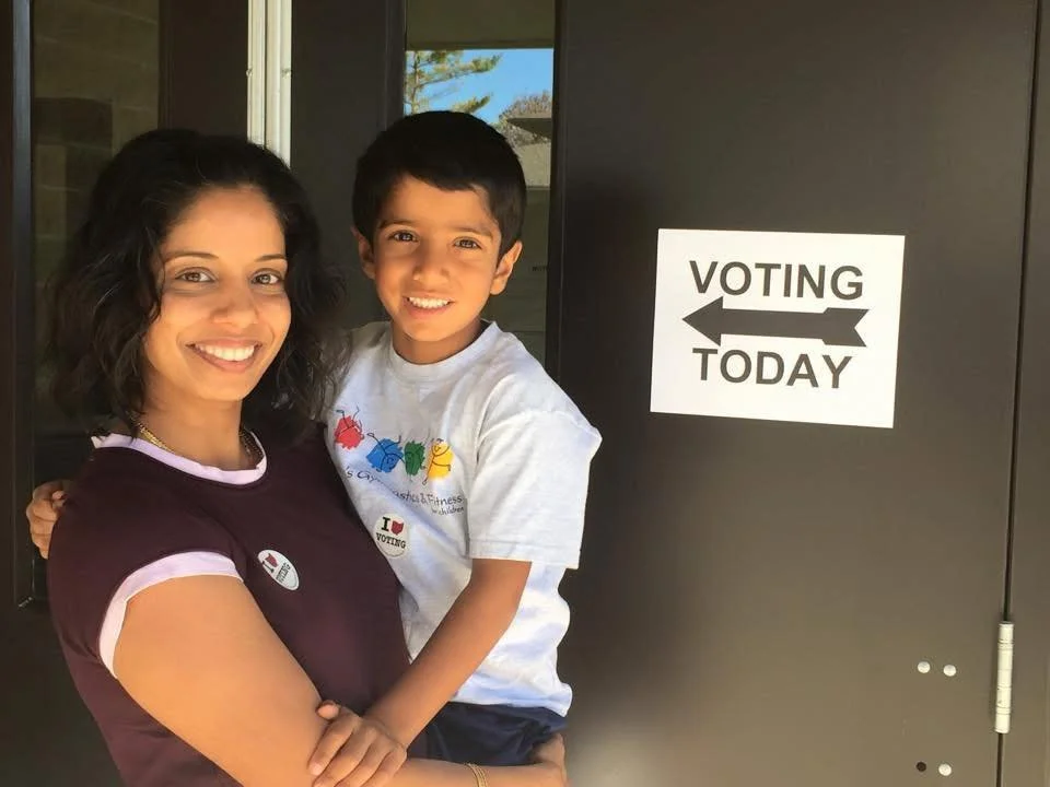 As a child of immigrants, the power to vote feels like a profound privilege that resonates somewhere deep in my soul. And, knowing that in many parts of the world I would never see my name on the screen makes it surreal. 🇺🇸🐻💛🖤

This picture from