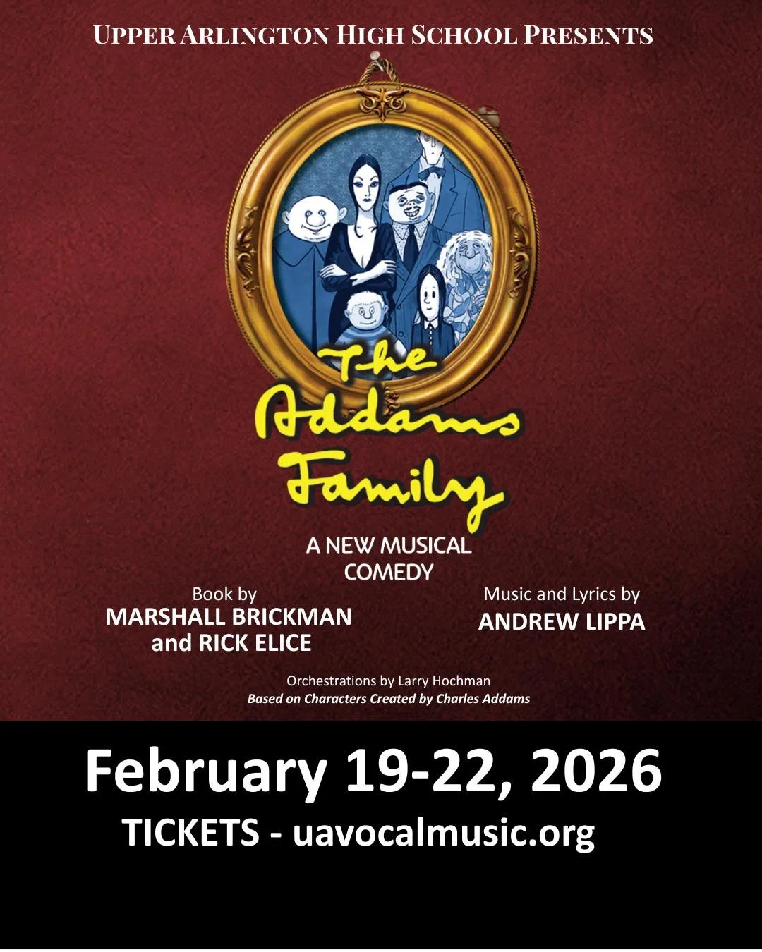 Snap your fingers and join the fun! Tickets are on sale now! 💛🖤 
Our high school&rsquo;s production of The Addams Family is a show you won&rsquo;t want to miss!