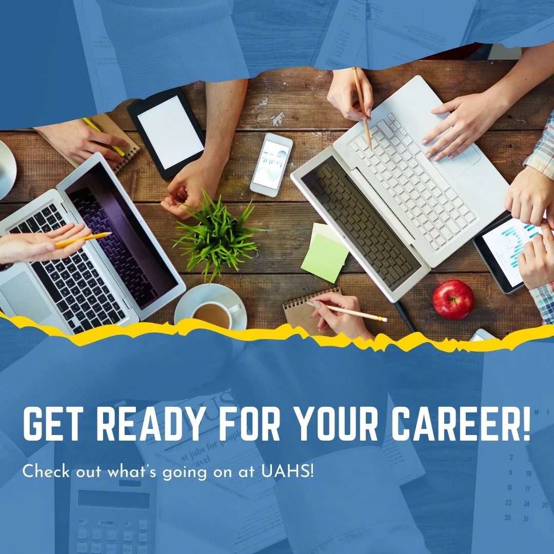 🚀Dreaming about your future career? 
UAHS has opportunities coming up!

🗓️ Sophomore Shadowing Day is Tuesday, February 24, 2026! Explore potential paths, inform your high school courses, and/or get a head start on college major ideas!

🔗 Check ou