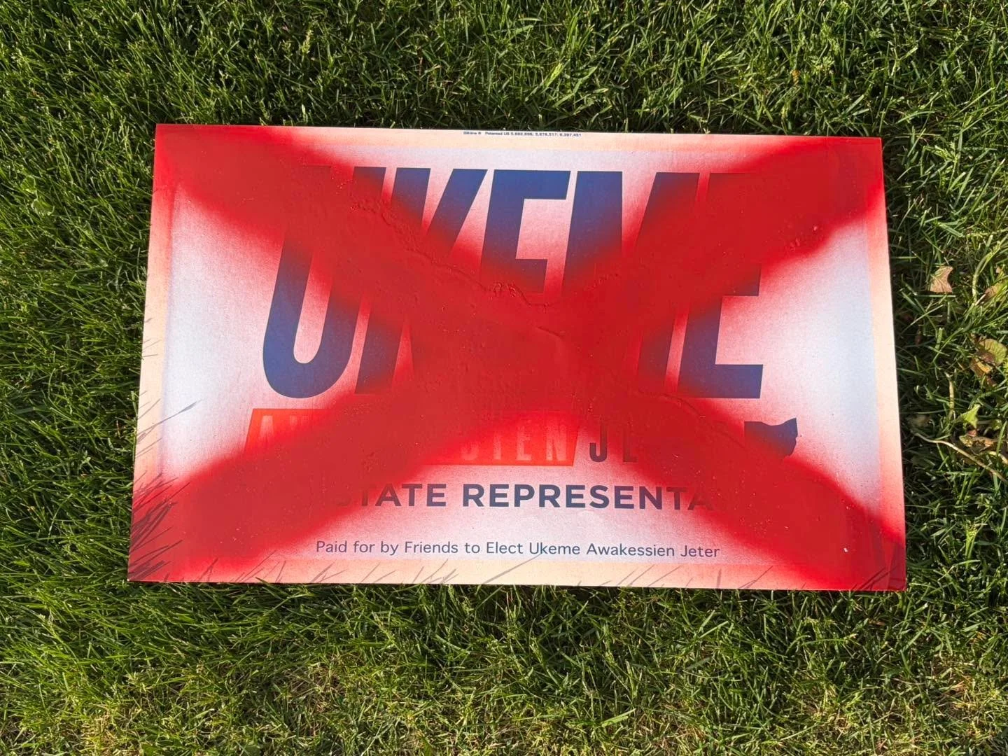 UA, we need to talk about this.

This vandalized sign was brought to my attention today. While many of you know I support burrissua for our House seat, I will never condone this. Ukeme and I cut our political teeth right here in UA, together, just fi