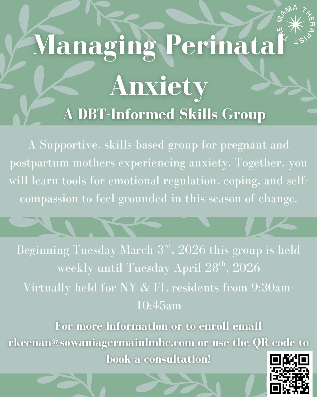 Managing Perinatal Anxiety- A DBT-Informed Skills Group