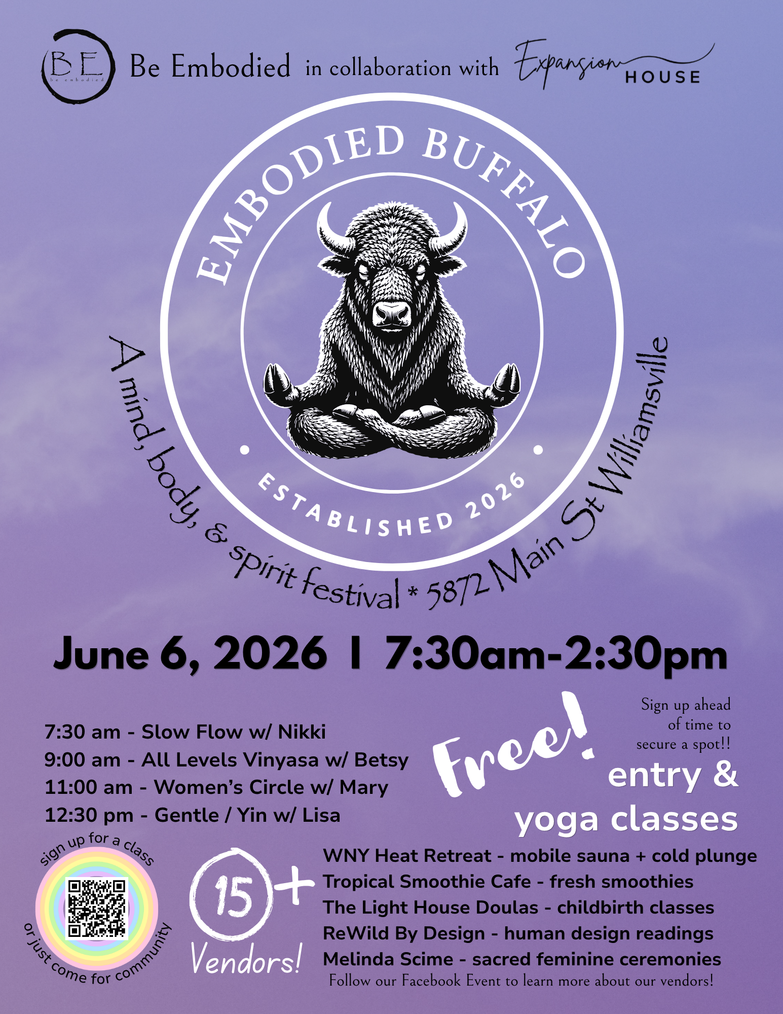 Embodied Buffalo: Mind Body and Spirit Festival