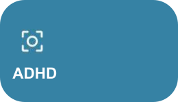 Blue icon with a barcode scanner symbol, labeled 'ADHD'.