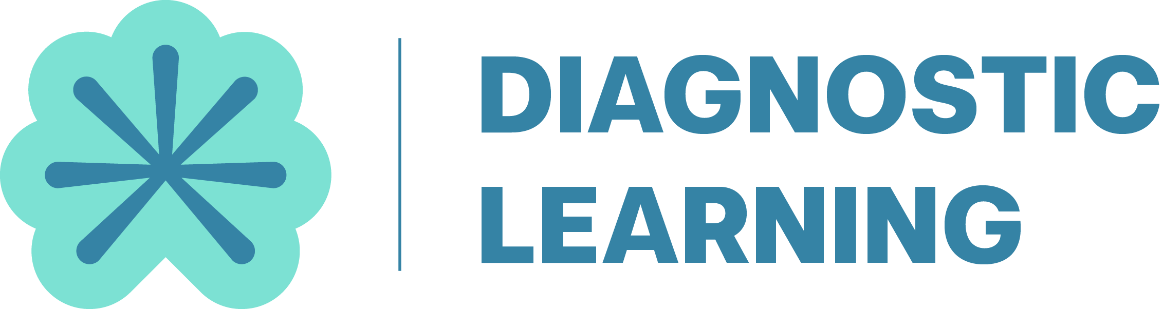 Logo for Diagnostic Learning with a stylized blue flower and the words "Diagnostic Learning" in blue.
