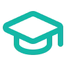 Empty graduation cap icon