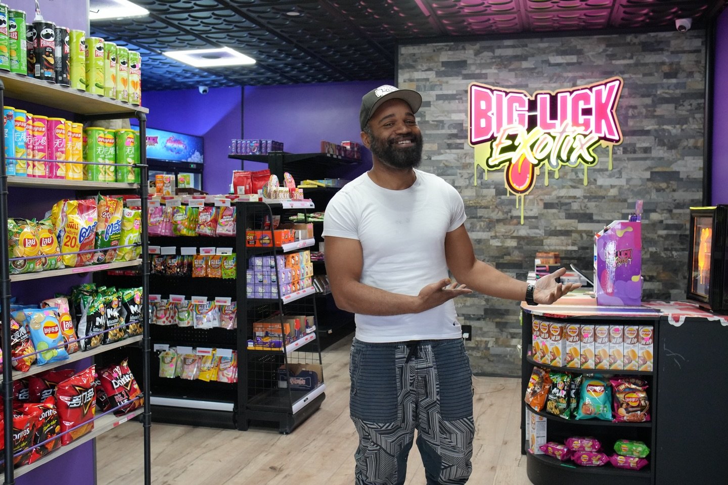 You won&rsquo;t find these snacks at Kroger 👀

Check out @biglickexotix - locally owned by Antwan Fizer in @grandinvillage 😋

All those snacks from TikTok you can never track down? They&rsquo;re here. Walk in and you&rsquo;ll see a chip wall loaded