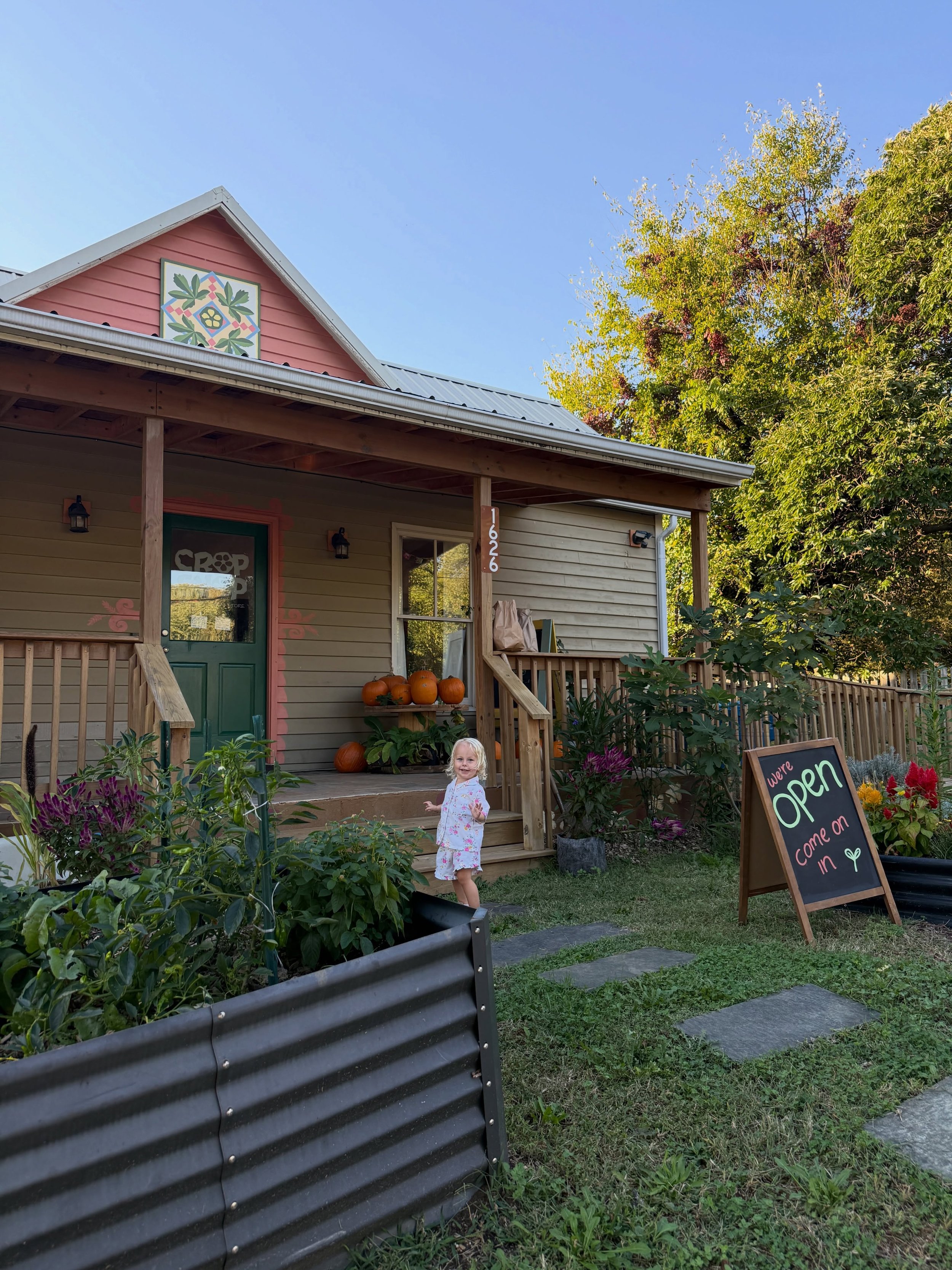 @crop.shop.roa at Lick Run Farm is officially open! 🌱

Owned by Chloe Johnson and Cam Terry, the farm store features produce from @gvharvests and other local and regional farms and suppliers. You&rsquo;ll find a little bit of everything, including f