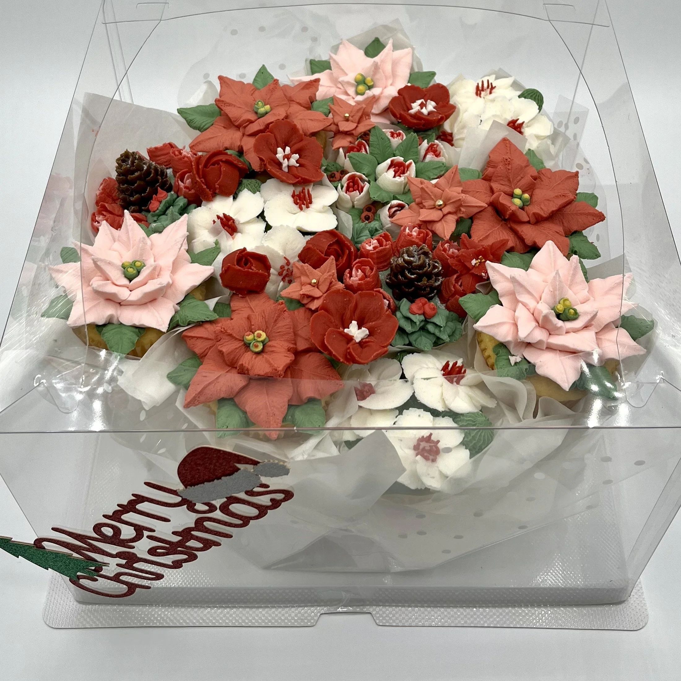 12-Cupcake Christmas Bouquet-Gift Boxed: $105