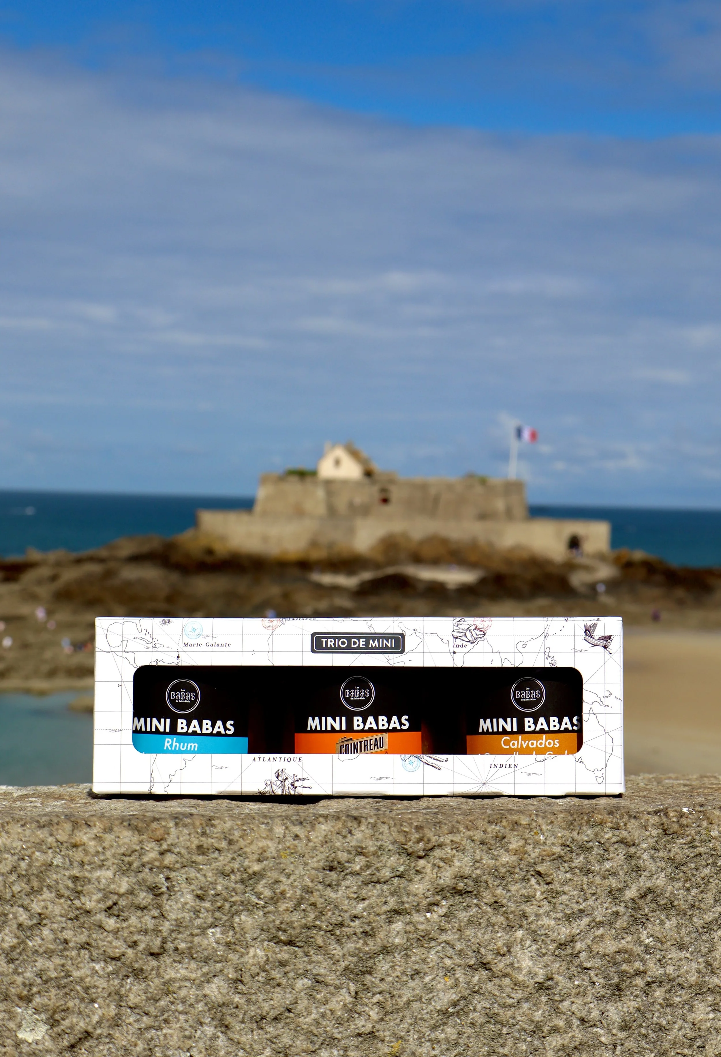 Trio de Mini-Babas n°2 : Rhum Vanille - Calvados Cannelle - Cointreau Orange - 3 x 120g