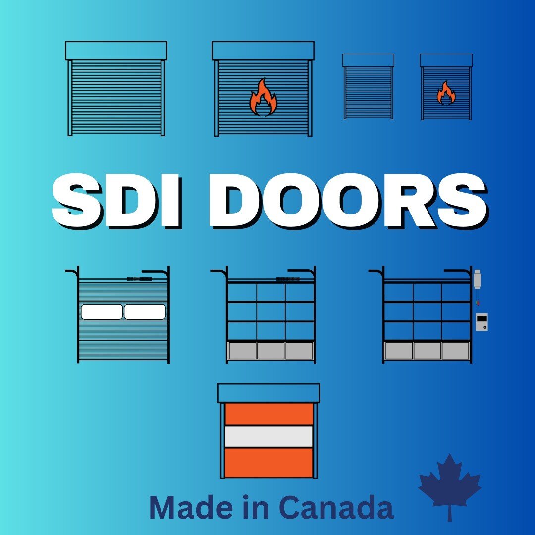 Since 1988 SDI has been manufacturing high-quality commercial doors of many types. Busy service centre? Try our A175 springless aluminum door. Food facility? Our fabric doors are perfect for those too! Swipe to learn more or visit servicedoor.com to 