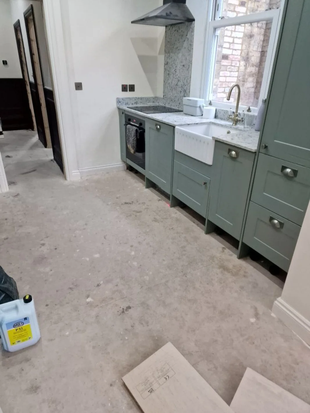 Before LVT subfloor preparation kitchen Beckenham.jpg