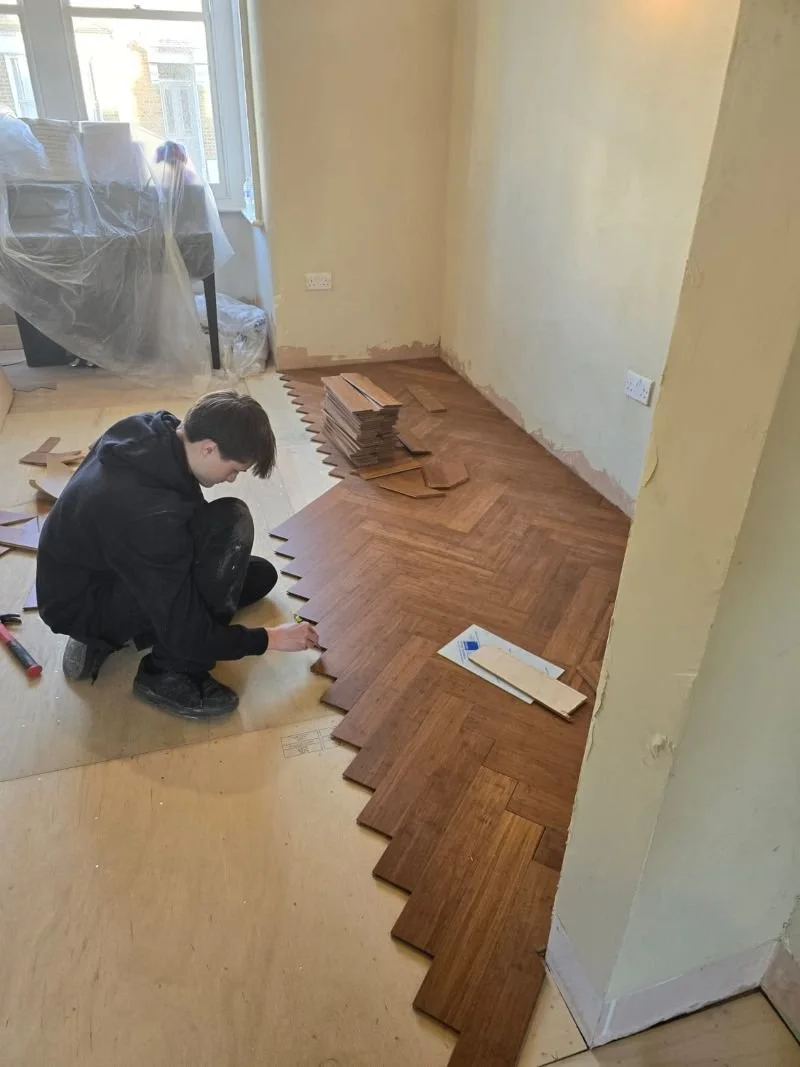 Herringbone bamboo flooring to living room Dulwich .jpg