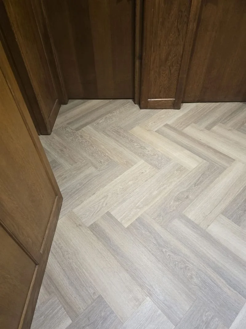 Flooring LVT herringbone to hallway Park Langley Bromley.jpg