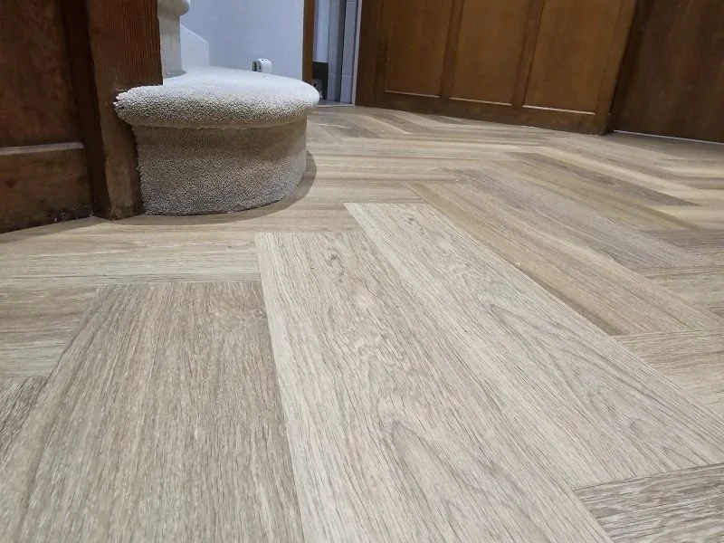 Hallway flooring LVT herringbone LVT Park Langley Bromley.jpg