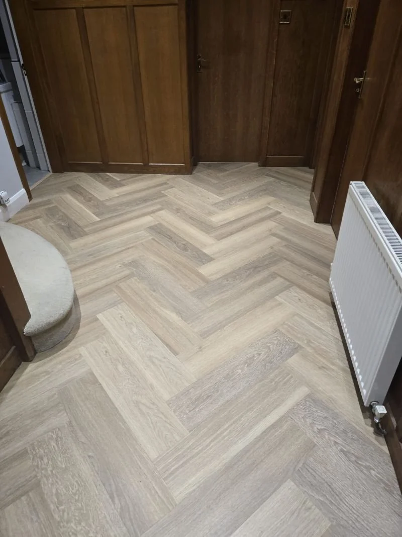 LVT herringbone flooring to hall Park Langley Bromley.jpg