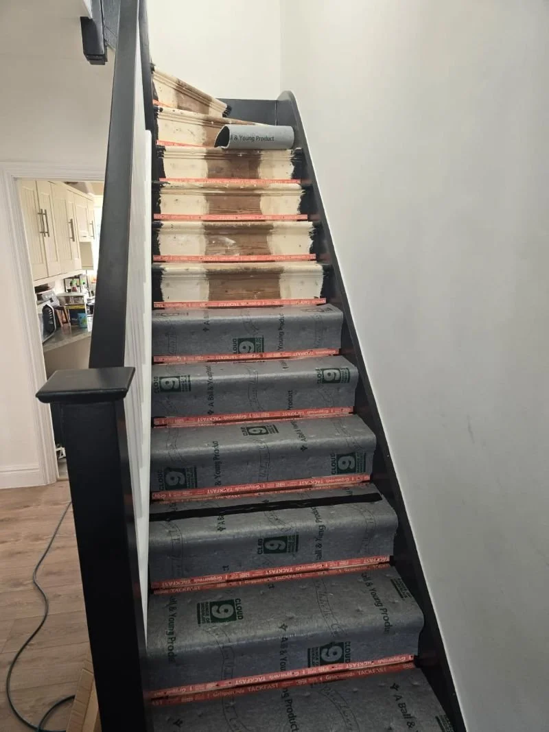 Stair carpet Blackheath before.jpg