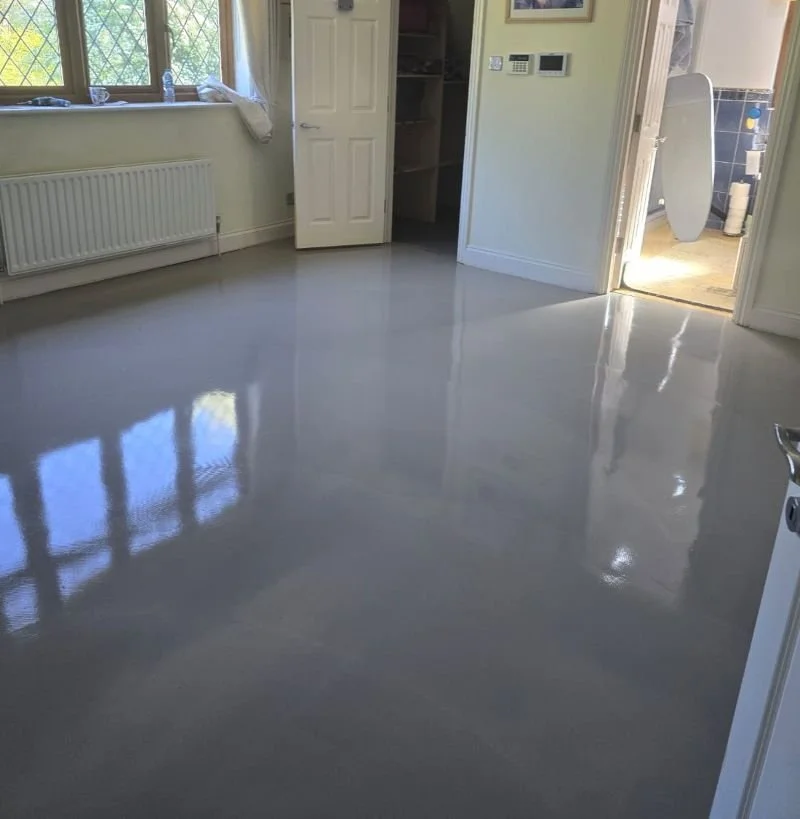 Subfloor preparation screeding LVT Flooring bedroom Farnborough Park.jpg