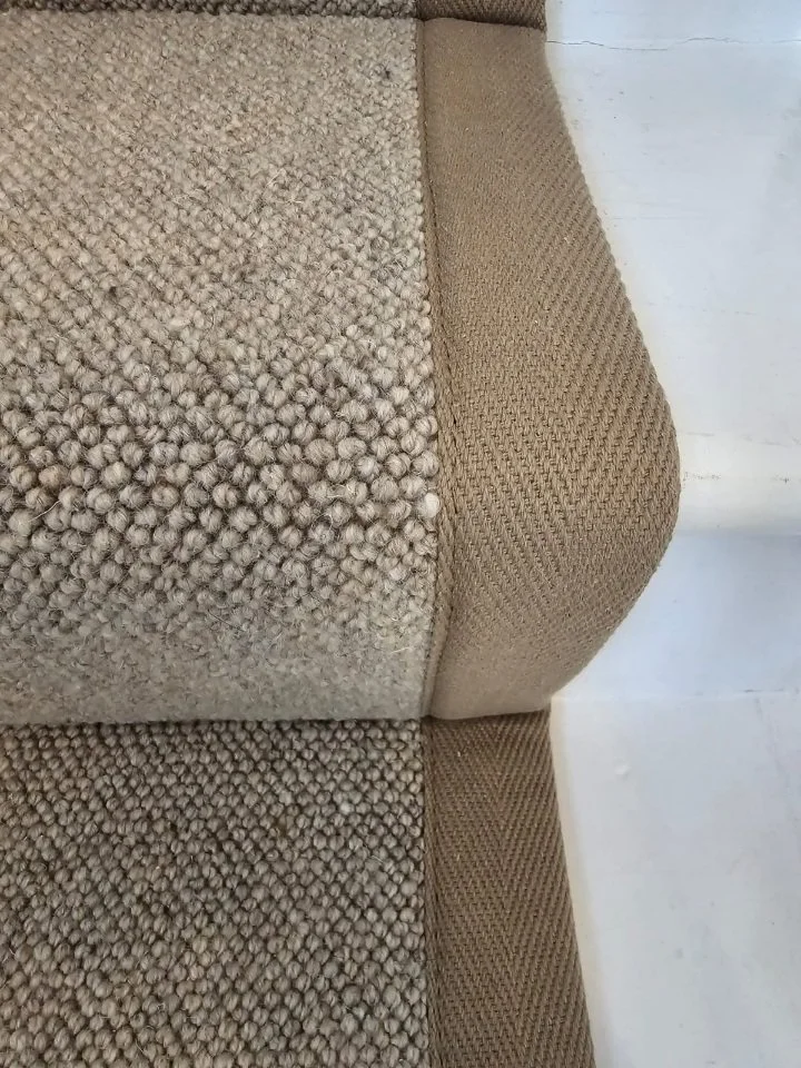 Binded edge stair runner carpet in Eltham.jpg