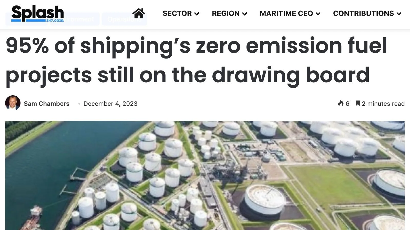 4 Dec: New report shows 95% of green maritime fuel projects in pre-final investment phase.