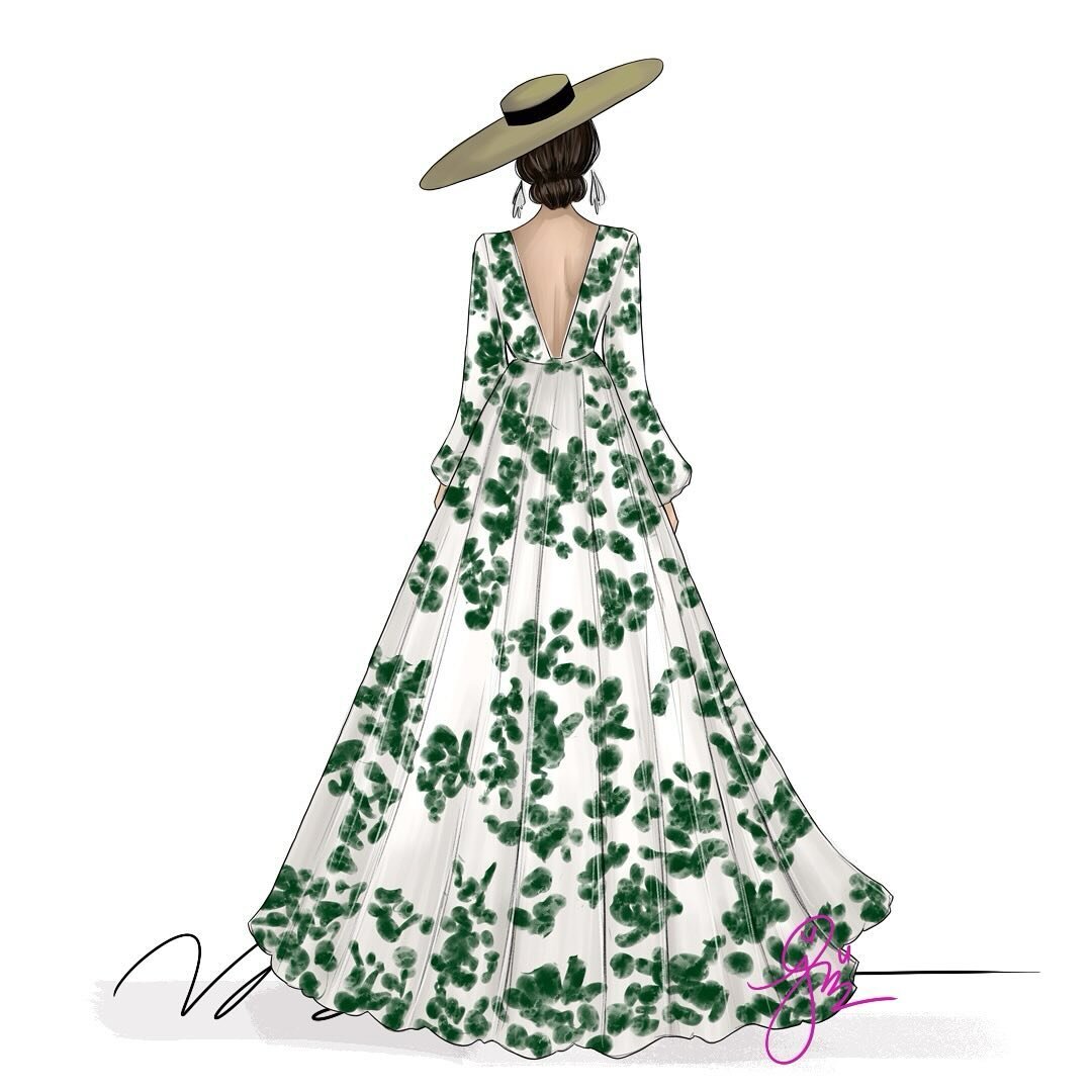 Busy times, so I went digging in the archives. The original was pink, but I&rsquo;m liking the green. 
.
.
.
#fashionillustration #fashion #illustration #art #fashiondesigner #fashionstyle #fashiondesign #fashionillustrator #fashionsketch #fashionblo