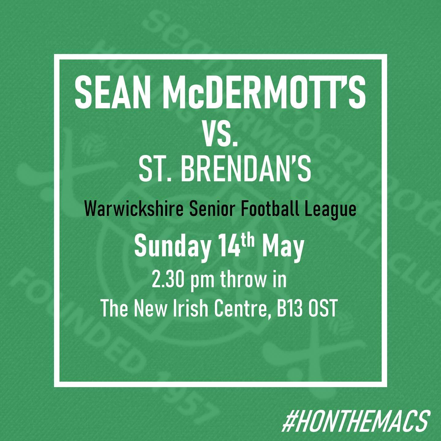 A double header for our men's teams tomorrow, with both our seniors and juniors in league action against St. Brendan's at The Irish Centre.

#honthemacs