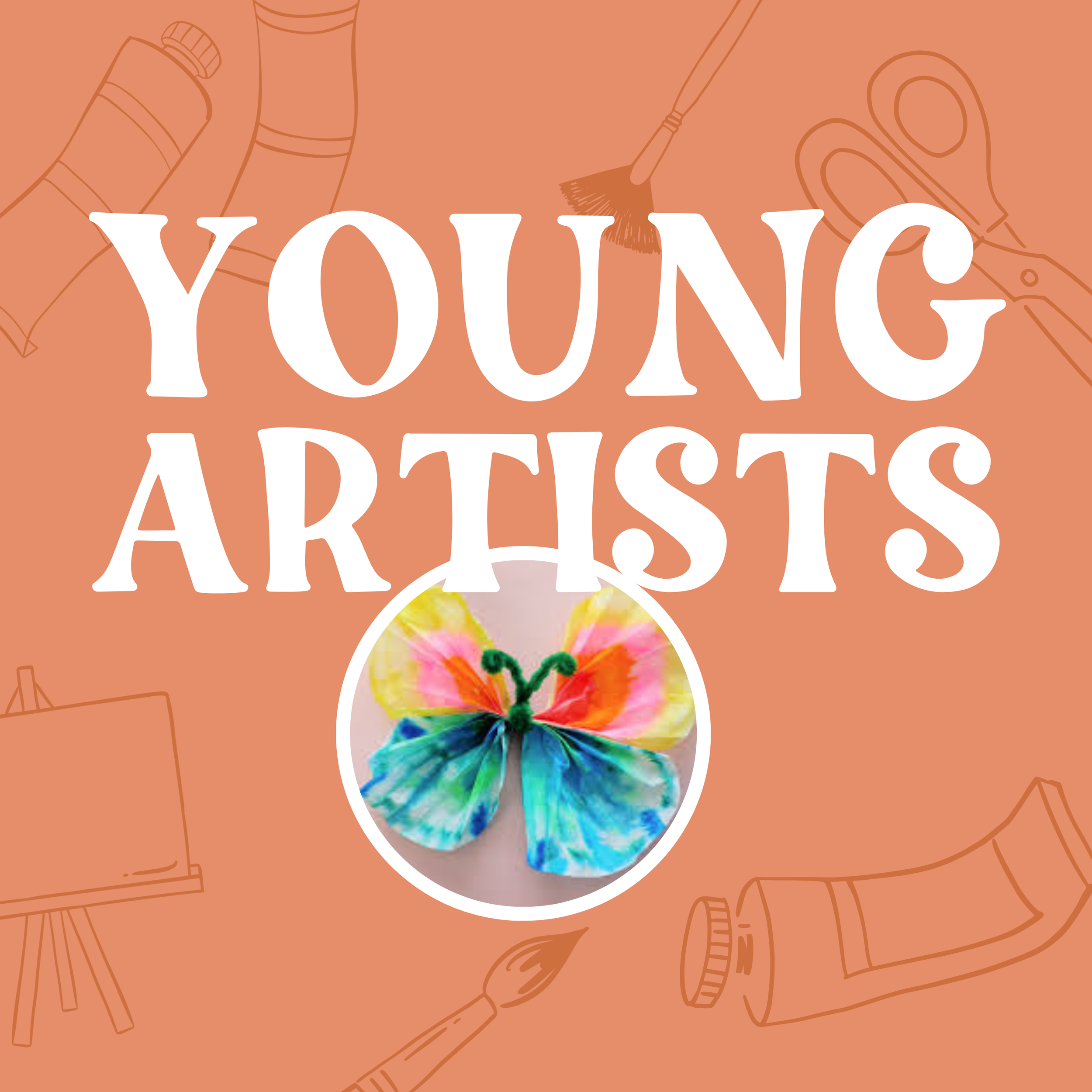 Young Artists: Coffee Filter Butterflies