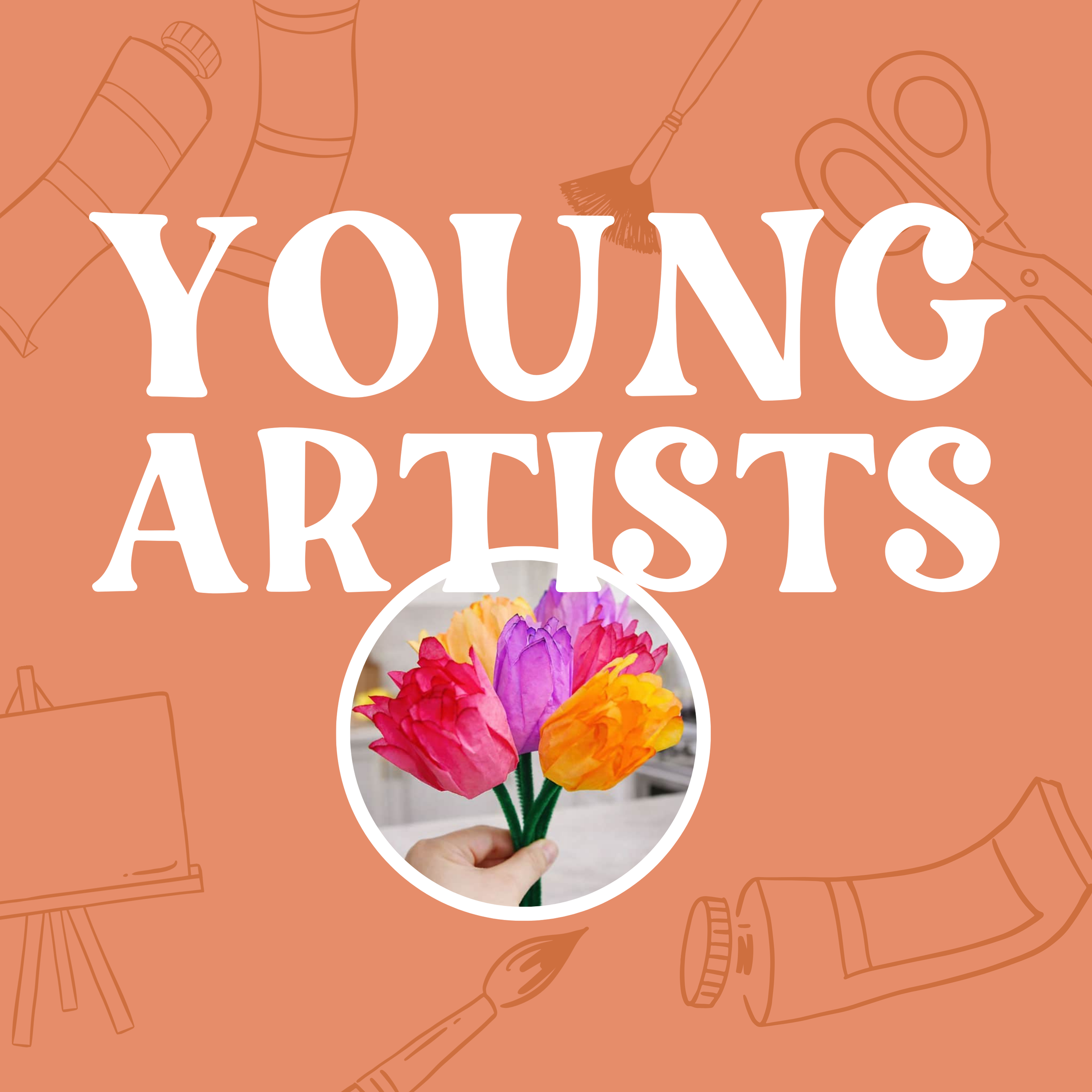 Young Artists: Coffee Filter Tulips