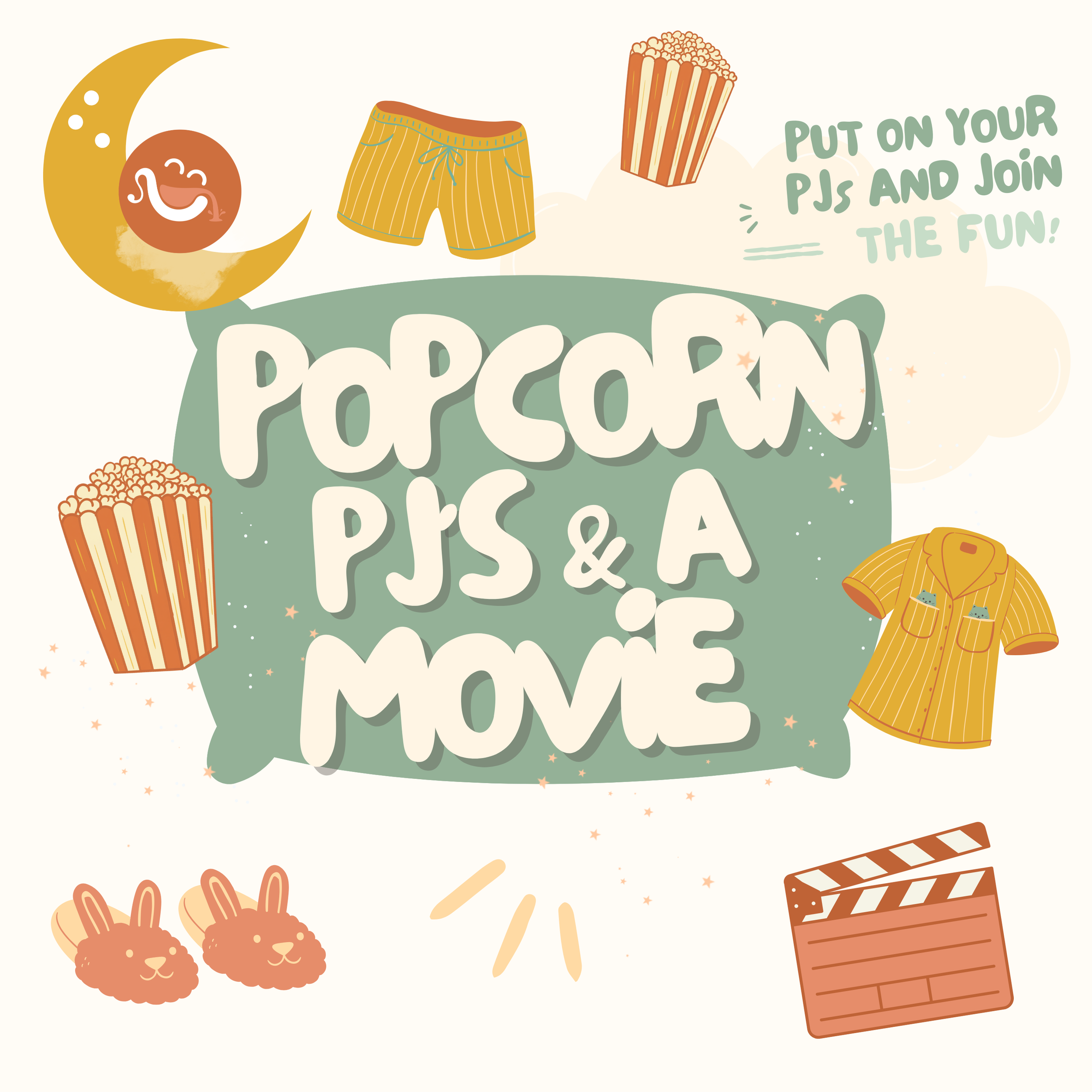 Popcorn, pj’s &amp; a movie