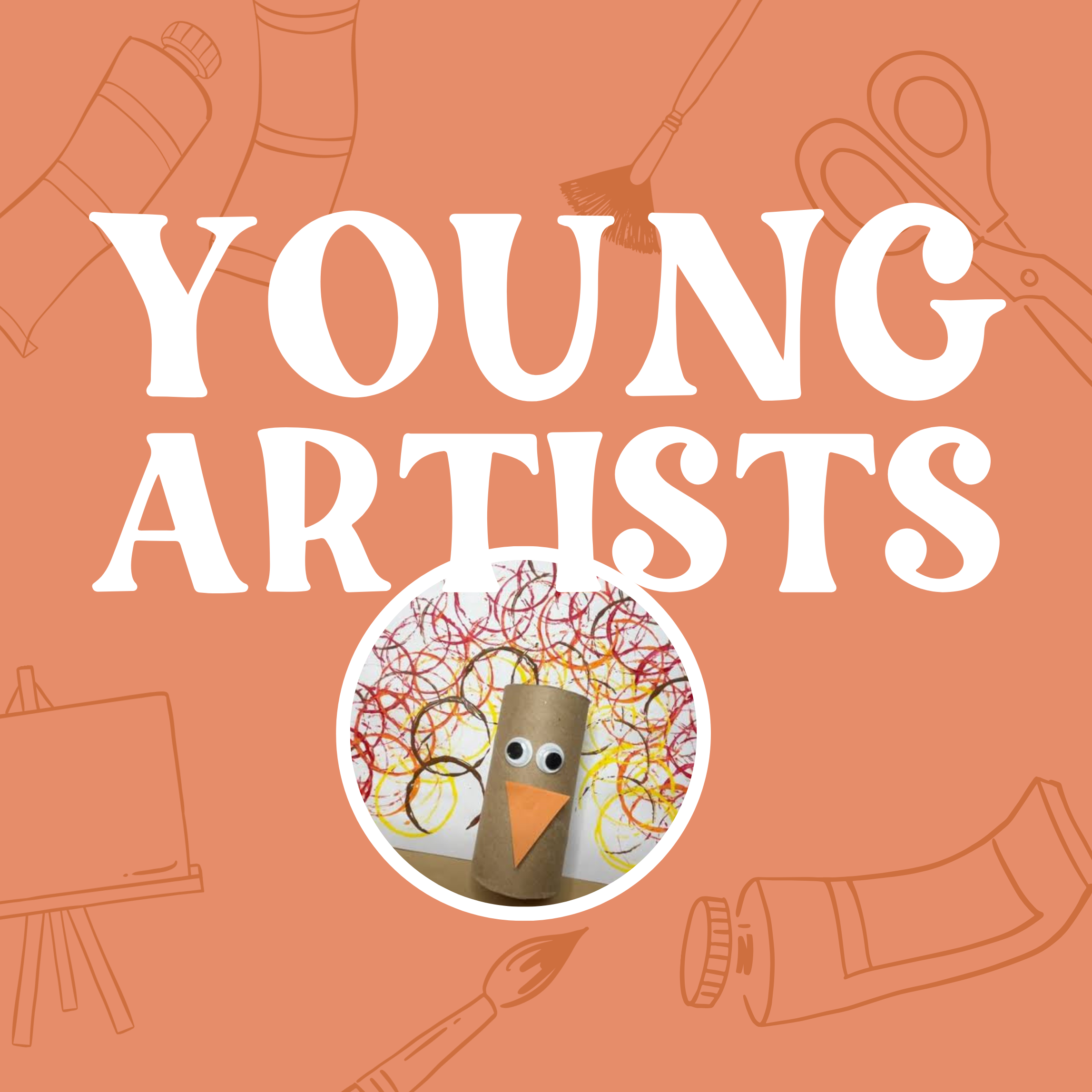 Young Artists: Paper Roll Turkeys