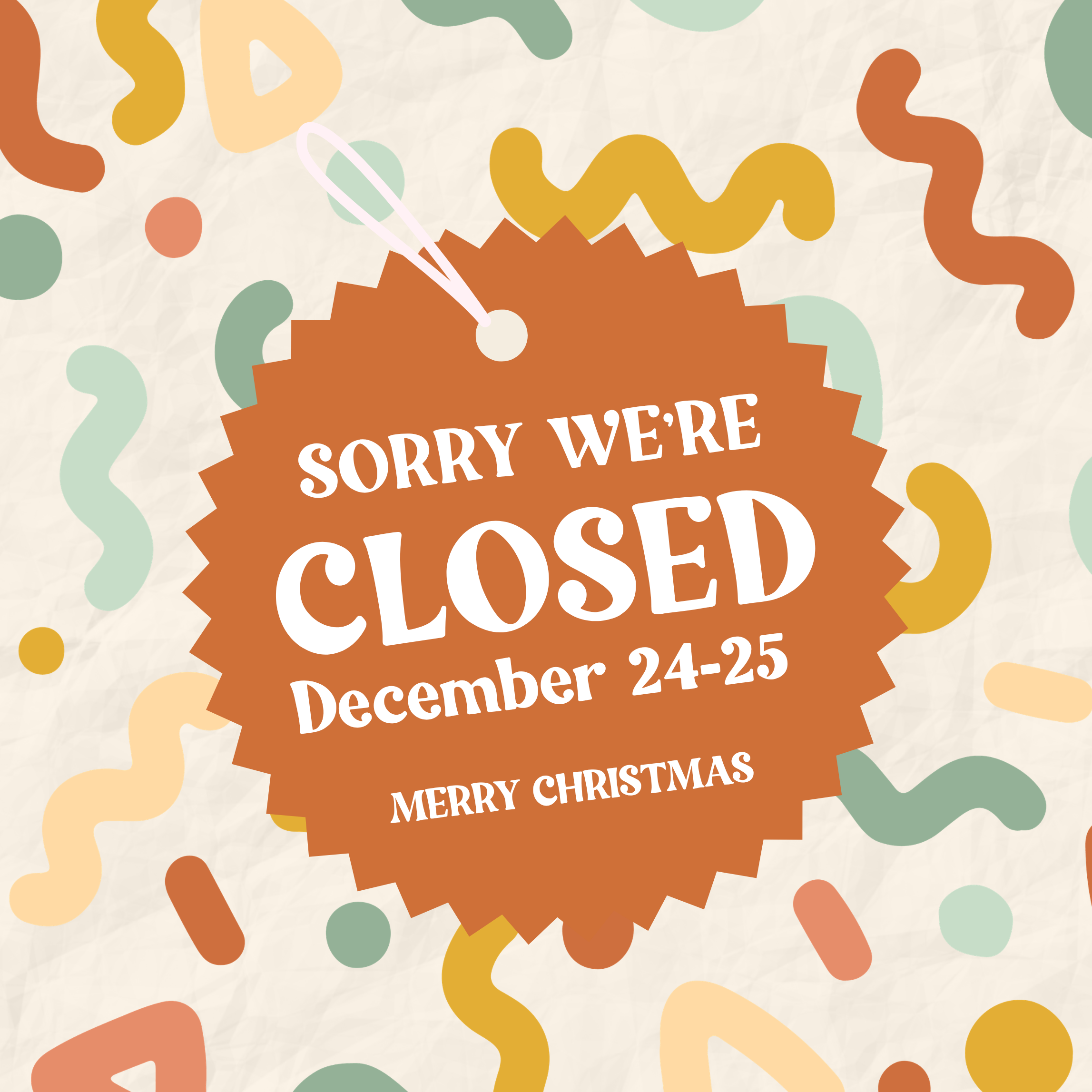 Closed for Christmas