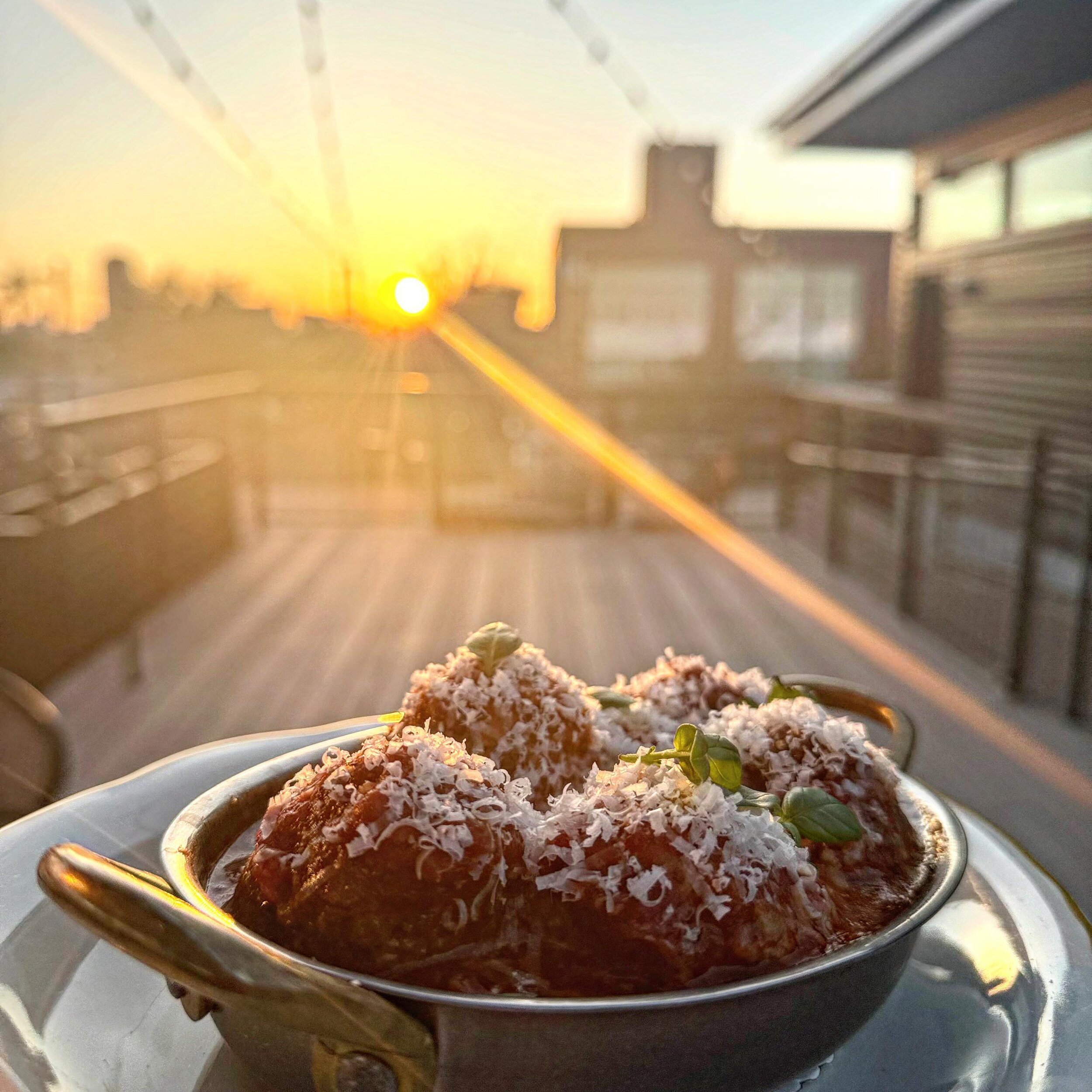 In here, it&rsquo;s always #nationalmeatballday and the sun shines on ours for a reason, they&rsquo;re that good! 😍🇮🇹❤️