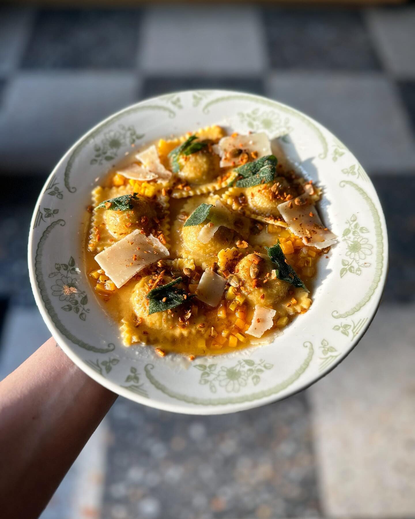 Happy #nationalravioliday from our house to yours! While we&rsquo;ve loved this dish, it is time to rotate and these beauties are coming off the menu soon! Come get some while you can! #handmade #fromscratch #ravioli