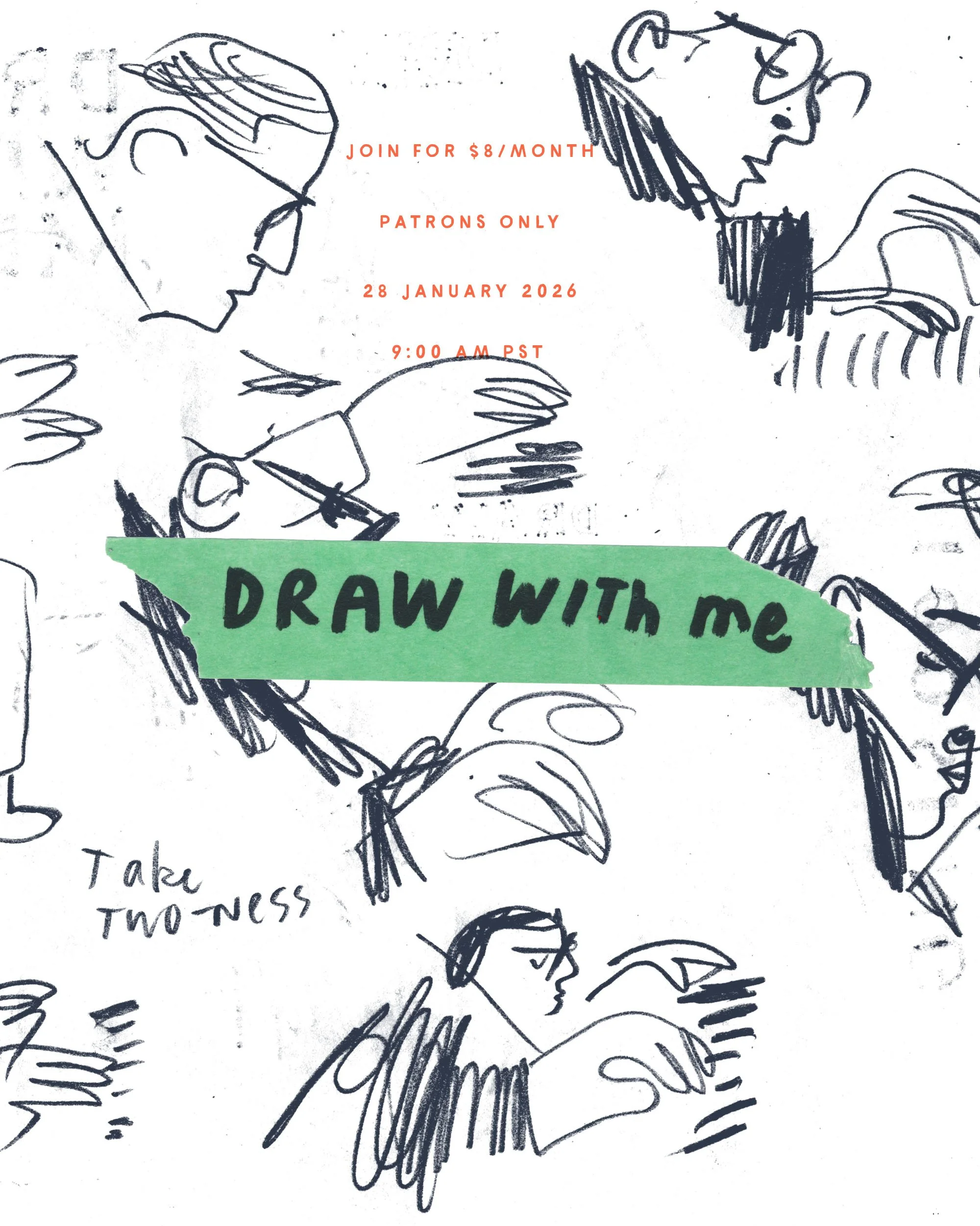 Draw With Me Invitation