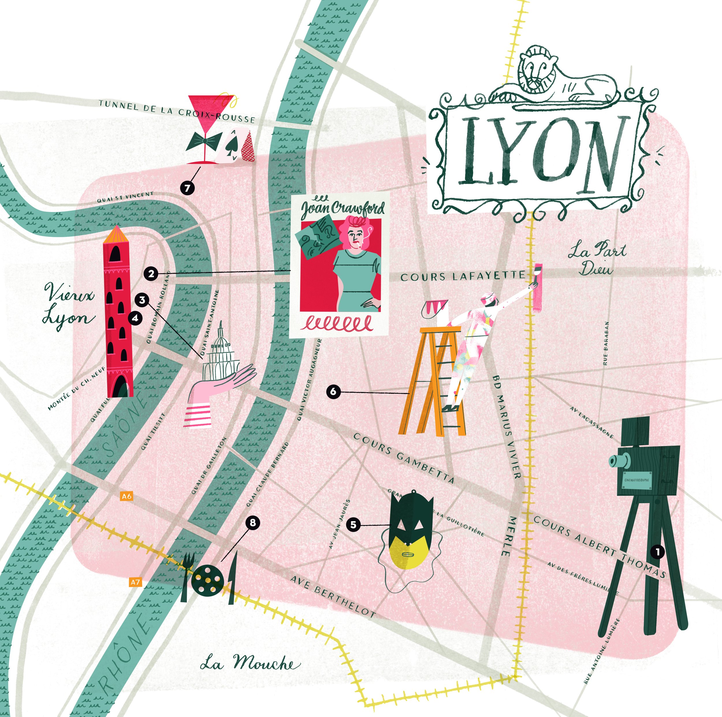 Mr карт. Лион на карте. Лион на карте Франции. Lyon Tourist Map.