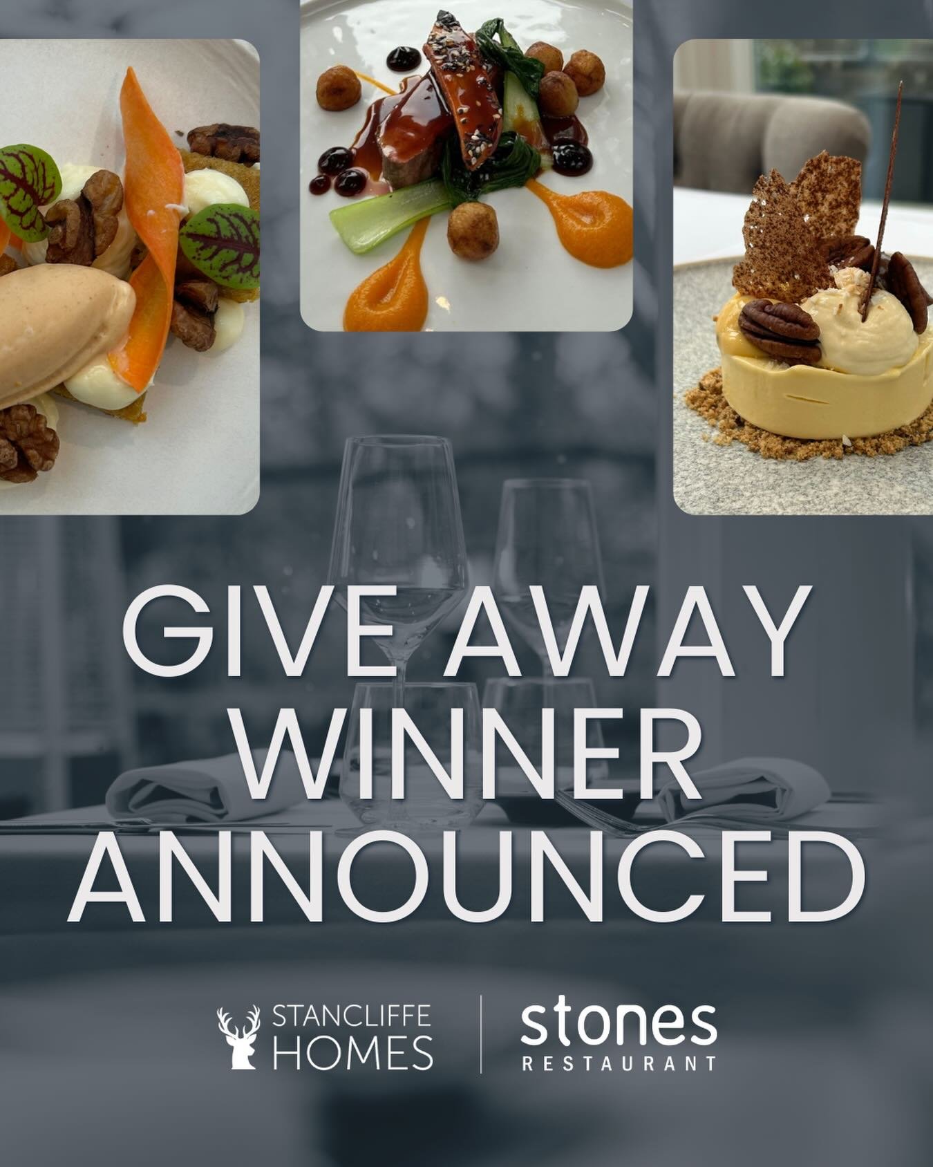 Giveaway Winner Announced! ✨

A huge thank you to everyone who entered our festive giveaway in partnership with the wonderful @stonesmatlock 

We&rsquo;re delighted to announce that the winner of the 8-course tasting experience for two is&hellip;
Cla