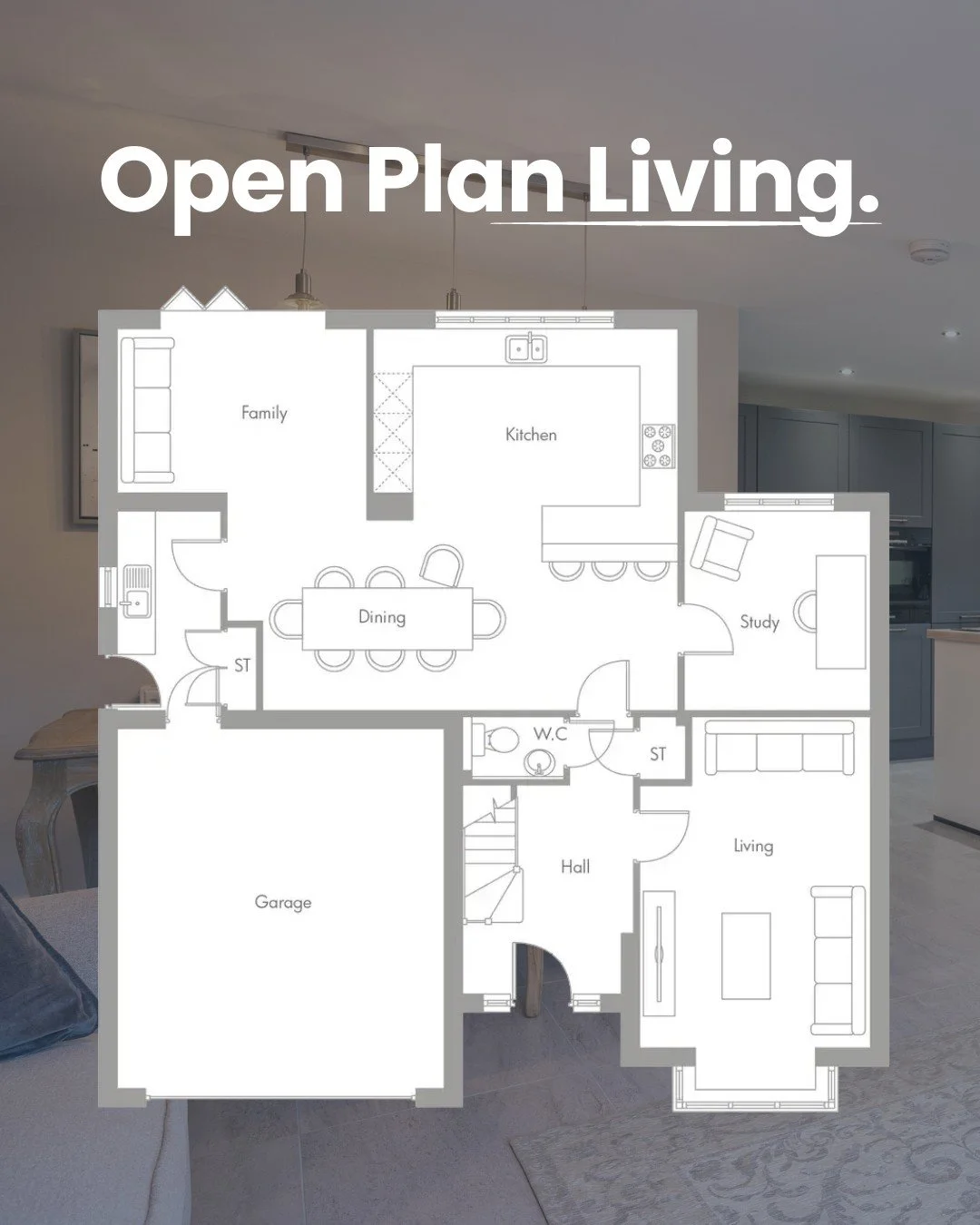 The way we live has changed.

Homes should give us more than ever, and open-plan living continues to be one of the most requested features for modern buyers.

Space to cook, host, work, relax, and spend time together.

Natural light. Better flow. Fle