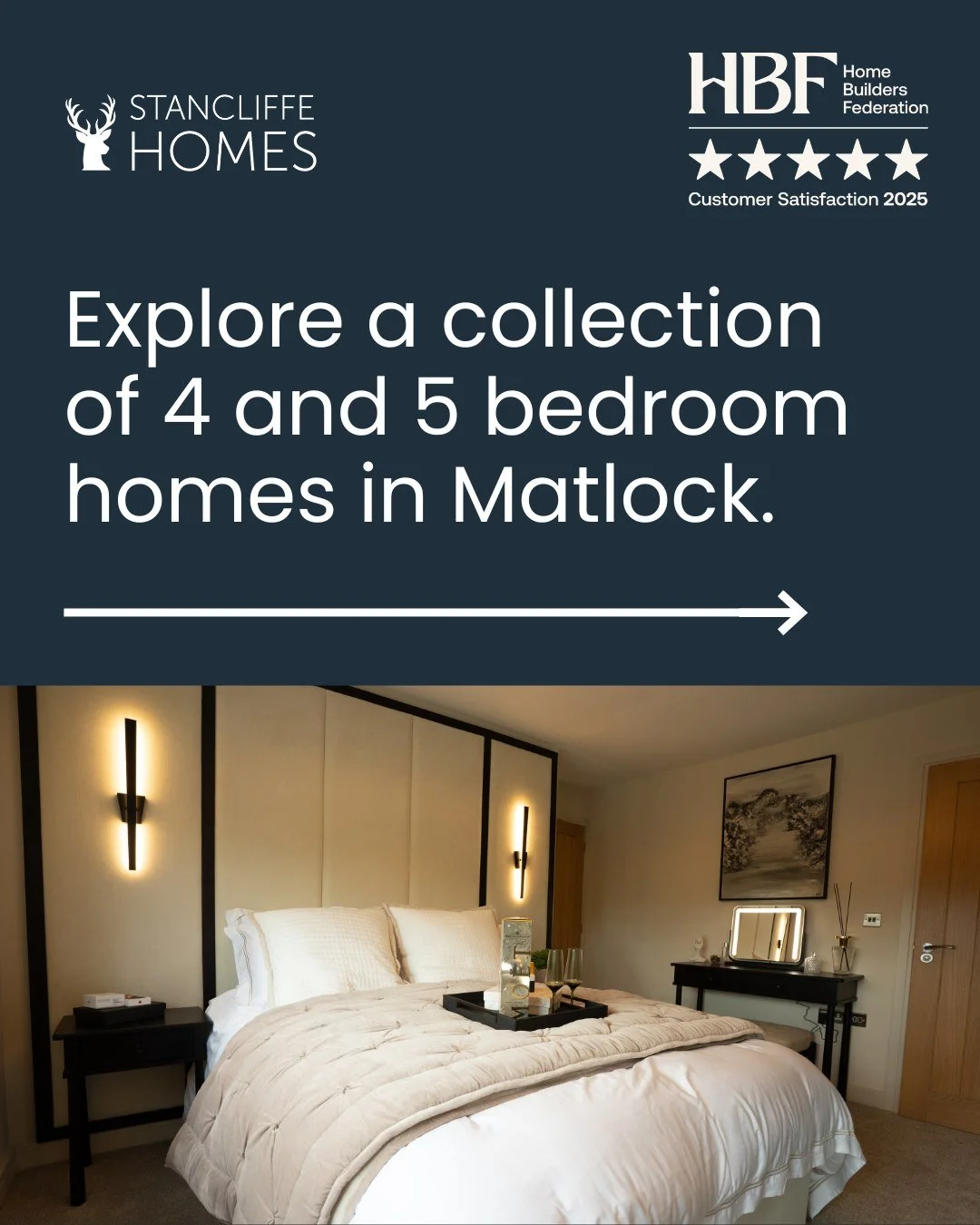 Explore a collection of 4 and 5 bedroom homes in Darley Dale where timeless architecture meets modern family living.

From the impressive Pembroke and Arlington, to the ever-popular Thornham, Oxford and Fairmont, each home has been thoughtfully plann
