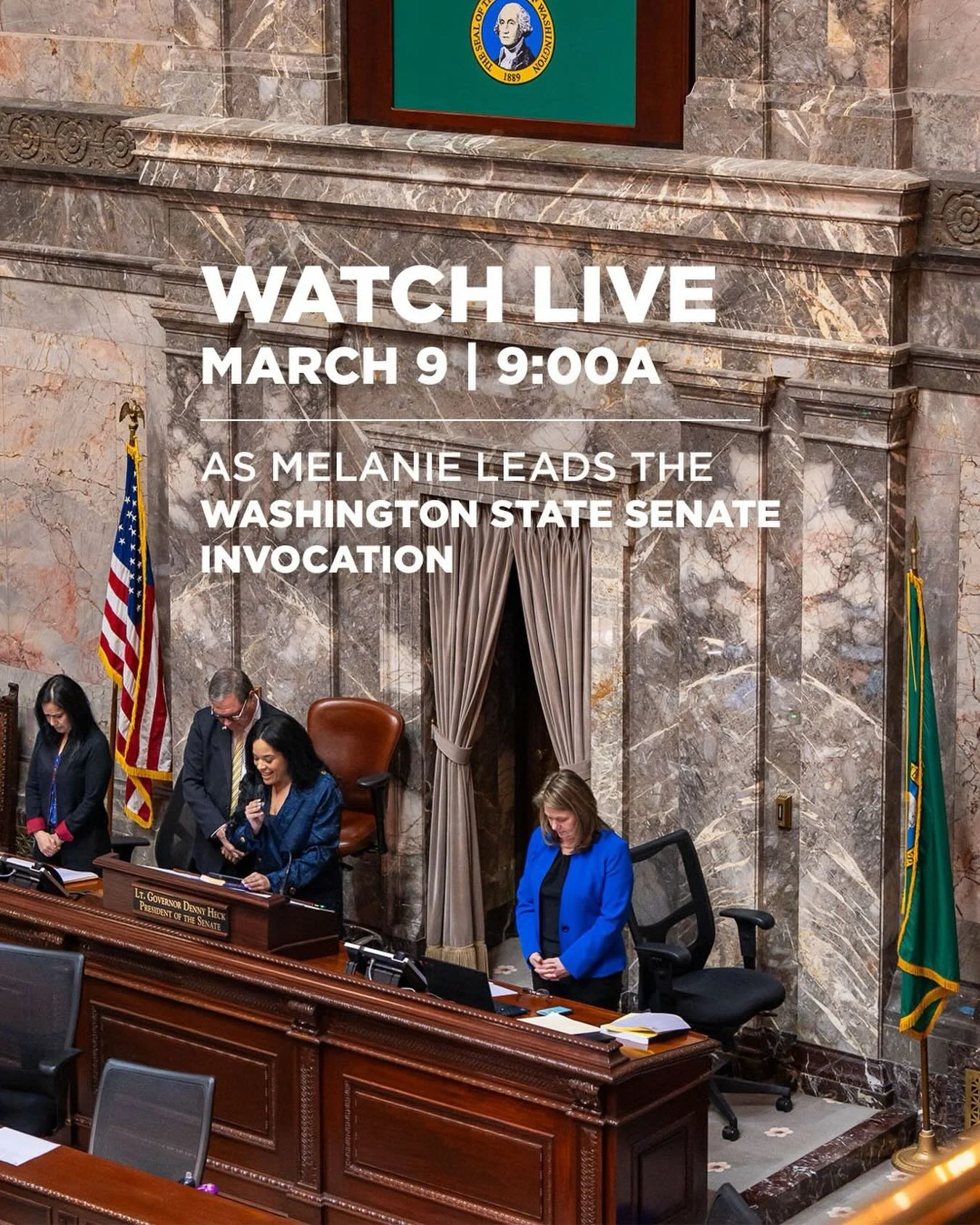 Truly honored for the invitation to lead the Senate Invocation. I personally believe deeply in the power of prayer and would love for you to join me by watching live online at the link below. 
Mark your calendars for two weeks from today! 

💻- https