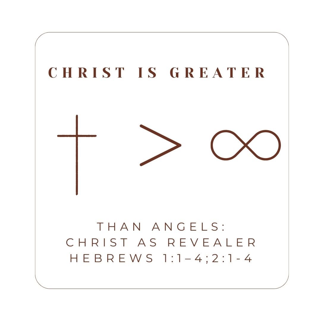 Hebrews 1:1–4; 2:1-4 - Christ Is Greater: Than Angels - Christ as Revealer